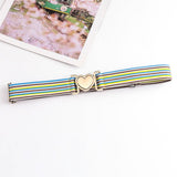 LOVE ALLOY ELASTIC BAND ELASTIC WOVEN CANVAS BELT_CWABE0680