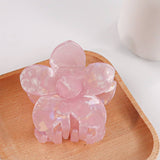 Cwaha1614_Simple Solid Color Flowers Hair Claw Clip