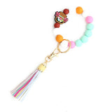 CROSS RABBIT KEYCHAIN EASTER SILICONE BEAD BRACELET_CWAB5076