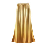 SATIN HIGH WAIST FISHTAIL BODYCON MIDI SKIRT_CWBMS0360