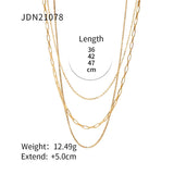 MULTILAYER GOLD PLATE STAINLESS STEEL NECKLACE_CWAJE0619