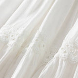 HIGH WAIST A LINE LACE TRIMMED MIDI SKIRT_CWBMS0341