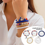 NEW FLAG CONTRAST COLOR BEADED BRACELET_CWAJE1473