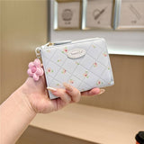 Floral Print Sweet Short Wallet Coin Purse_Cwab06198