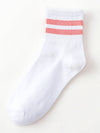 2 STRIPE COTTON MID SOCKS FOR WOMEN WHOLESALE_CWMS070