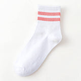 2 STRIPE COTTON MID SOCKS FOR WOMEN WHOLESALE_CWMS070