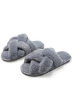 CROSS STRAP HOUSE SHOES COZY COMFY INDOOR SLIPPERS_CWSHS201