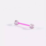 ACRYLIC FLEXIBLE TONGUE PIERCING BARBELL JEWELRY_CWMM9595