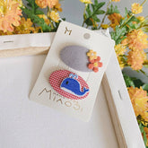 CHILDRENS OVAL EMBROIDERED PATCH HAIRPIN_CWAHA1845