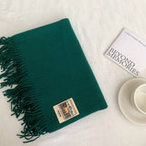 SOLID COLOR FAUX CASHMERE SCARF WINTER WRAP_CWASC2303