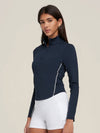 Form-Fitting Sports Zipper Golf And Tennis Top