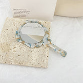 Vintage Acetate Handheld Round Makeup Mirror_Cwmm6399