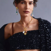 SIMPLE COLORFUL MULTI PENDANT NECKLACE FOR WOMEN_CWMM3789