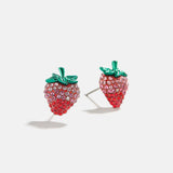 SUMMER BEACH FRUIT STUD EARRINGS FULL CZ COPPER_CWAJE5106