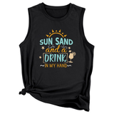 Wome Casual Loose Fit Tank Top, Minimal Style_Cwttsl0418