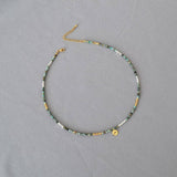 Vintage Turquoise And Silver Beaded Necklace