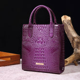 RETRO LARGE CAPACITY CROCODILE SHOULDER BAG_CWAB0925