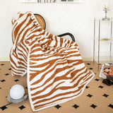 IRREGULAR ZEBRA PATTERN KNITTED WOOL THROW BLANKET_CWMM2383