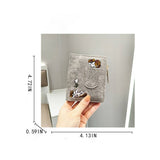 NEW RETRO EMBROIDERED CAT SHORT WALLET_CWAB2569