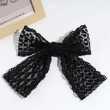 LACE BOW SPRING HAIR CLIP SWEET ELEGANT STYLE_CWAHA2294