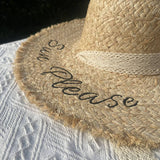 SUMMER LITERARY FUR EDGED SUN HAT_CWAH3396