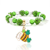 ST PATRICKS DAY IMITATION PEARL ACRYLIC BRACELET_CWMM3508