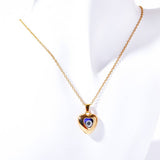 DEVILS EYE ZIRCON HEART PENDANT NECKLACE_CWMM5583