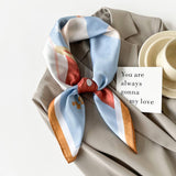 Mint Mambo Style Cartoon Print Satin Square Scarf_Cwasc0817