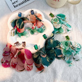 HANDMADE LAYERED FLORAL TASSEL EARRINGS FOR WOMEN_CWMM6253