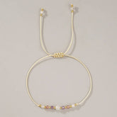 White Crystal Combination Beaded Bracelet_Cwab4625