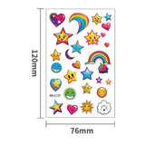 Whimsical Face Stickers Fruit Galaxy Tattoos_Cwmm8388