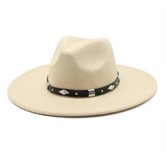 Women Fashion Casual Big Felt Hat Jazz Hat_Cwah0843