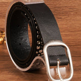 PUNK STREET HEAVY METAL CLAW STUD DIAMOND BELT_CWMM3932