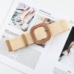 Cwabe0545_Vintage Braided Square Buckle Belt