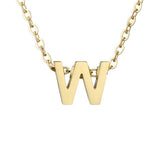 FASHION MIRROR POLISHED GOLD LETTER NECKLACE_CWMM5590