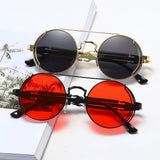 METAL ROUND FRAME STEAMPUNK METAL SUNGLASSES_CWASG0269