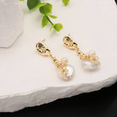 NEW HIGH END ALL MATCH NATURAL PEARL EARRINGS_CWAJE3801
