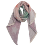 DIAMOND PATTERN SCARF CHUNKY LOOP YARN WINTER WRAP_CWASC0123