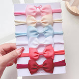 KIDS BOW HEADBAND SET ELASTIC NYLON NO MARKS_CWAHA6720