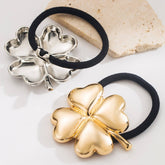 LUCKY CLOVER METALLIC ELASTIC HAIR TIE_CWAHA6229