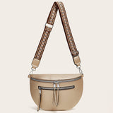 Women Litchi Pattern Chest Bag Waist Bag_Cwab2658