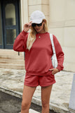 Three-Inch Sweatpants Long Sleeve Sweatshirt Set
