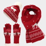 CHRISTMAS HAT SCARF GLOVES THREE PIECE SET_CWAH1595