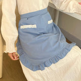 Waterproof Half-Length Cotton Lace Apron_Cwmm5826