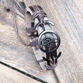 NEW MUSICAL NOTE BRAIDED LEATHER BRACELET_CWMM4524