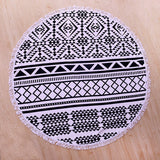 ROUND MICROFIBER TASSEL BEACH TOWEL BLANKET_CWMM7602