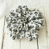 Ink Print Wide Hair Scrunchie High Elastic_Cwaha07607