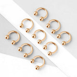 C SHAPED BALL LIP RING STAINLESS STEEL PIERCING_CWMM9586