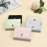 Cute Cat Embossed Mini Trifold Wallet For Students_Cwab06230