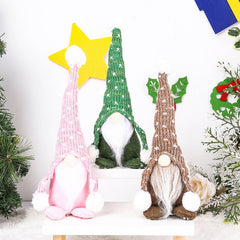 FACELESS DOLL CHRISTMAS KNITTED HAT DOLL ORNAMENT_CWMM2768